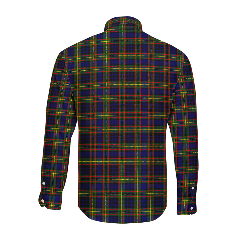 clelland-modern-tartan-long-sleeve-button-up-shirt-with-family-crest