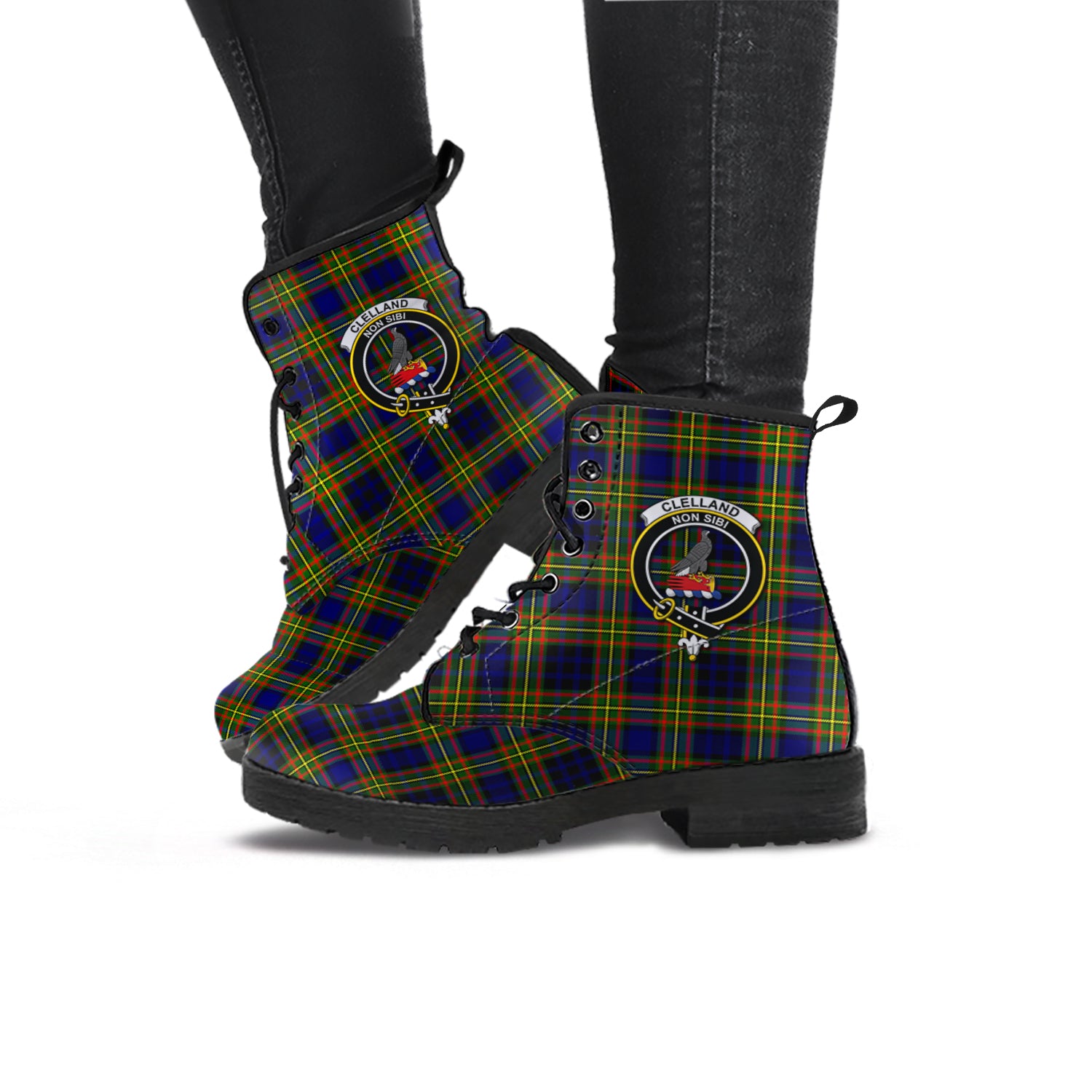 clelland-modern-tartan-leather-boots-with-family-crest