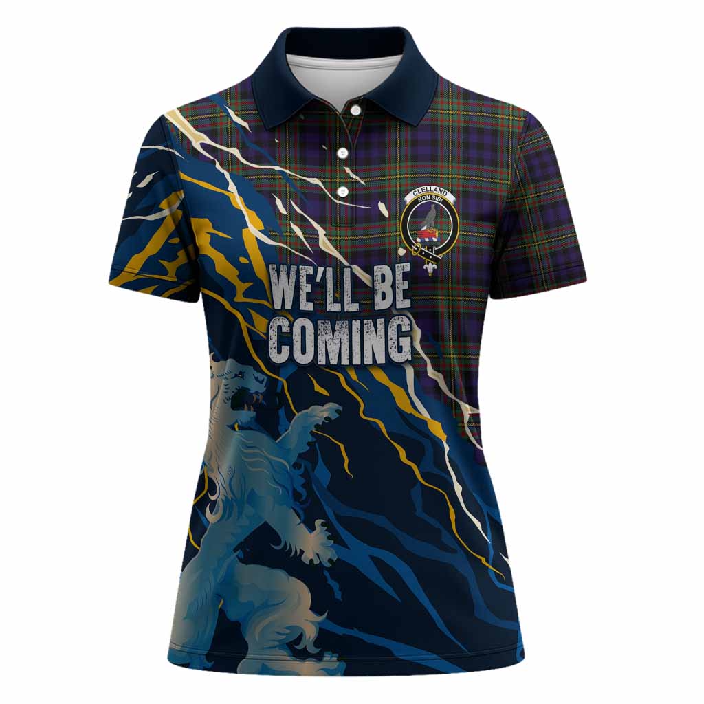Clelland Scotland Tartan Women Polo Shirt WC2026 Football - We'll Be Coming
