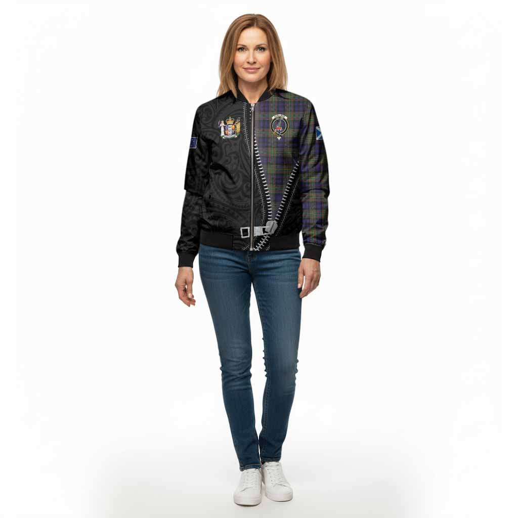 Clelland Tartan Bomber Jacket New Zealand Pattern Unique Zipper Stylized