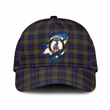Clelland Tartan Classic Cap with Family Crest In Me Style
