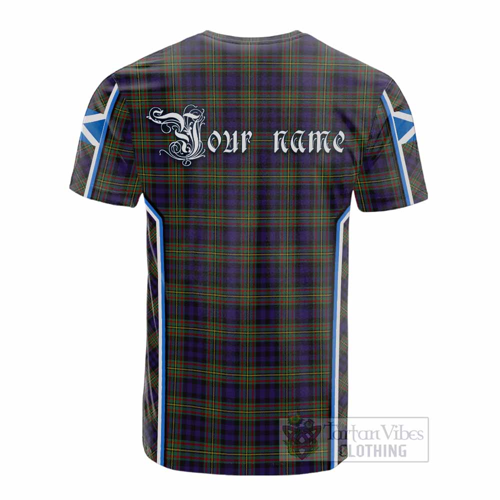 Clelland Tartan Crest Cotton T-shirt Scotland Coat of Arm Flag Style - Tartan Vibes Clothing