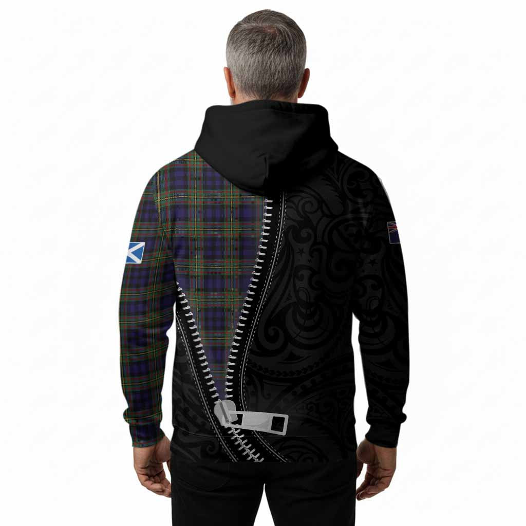 Clelland Tartan Hoodie New Zealand Pattern Unique Zipper Stylized