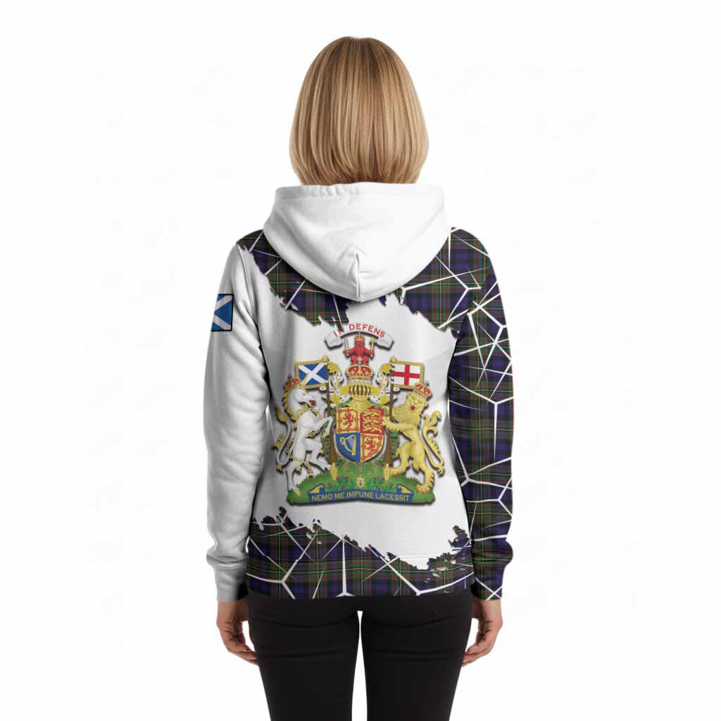 Clelland Tartan Hoodie with Family Crest and Lion Rampant Grunge Style