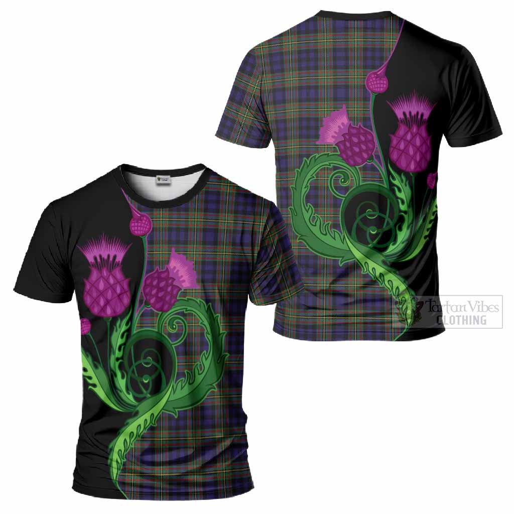 Clelland Tartan T-Shirt Traditional Scottish Thistle