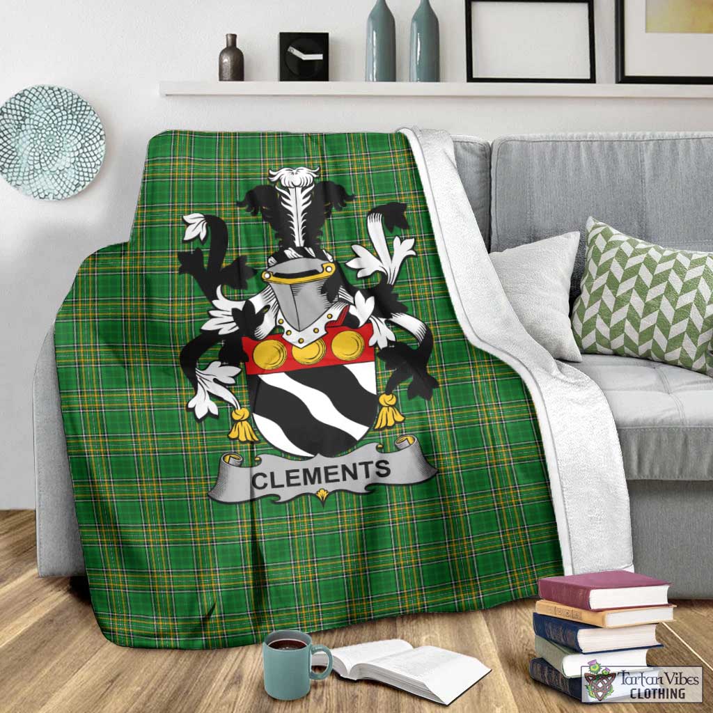 Clements Irish Clan Tartan Blanket with Coat of Arms - Tartan Vibes Clothing