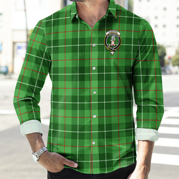 Clephan Tartan Long Sleeve Button Up Shirt with Family Crest