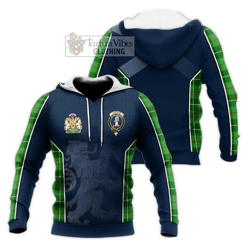 Clephane (Clephan) Tartan Knitted Hoodie with Family Crest and Lion Rampant Vibes Sport Style Unisex Knitted Pullover Hoodie - Tartan Vibes Clothing