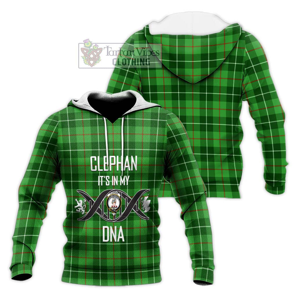 Clephane (Clephan) Tartan Knitted Hoodie with Family Crest DNA In Me Style Unisex Knitted Pullover Hoodie - Tartan Vibes Clothing
