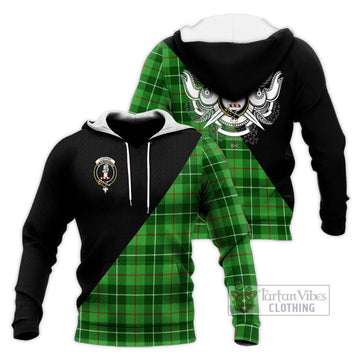 Clephane (Clephan) Tartan Knitted Hoodie with Family Crest and Military Logo Style Unisex Knitted Pullover Hoodie - Tartan Vibes Clothing
