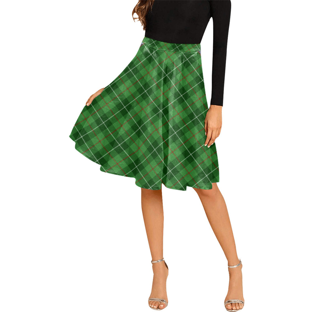 Clephane (Clephan) Tartan Melete Pleated Midi Skirt Cross Style Female - Tartan Vibes Clothing