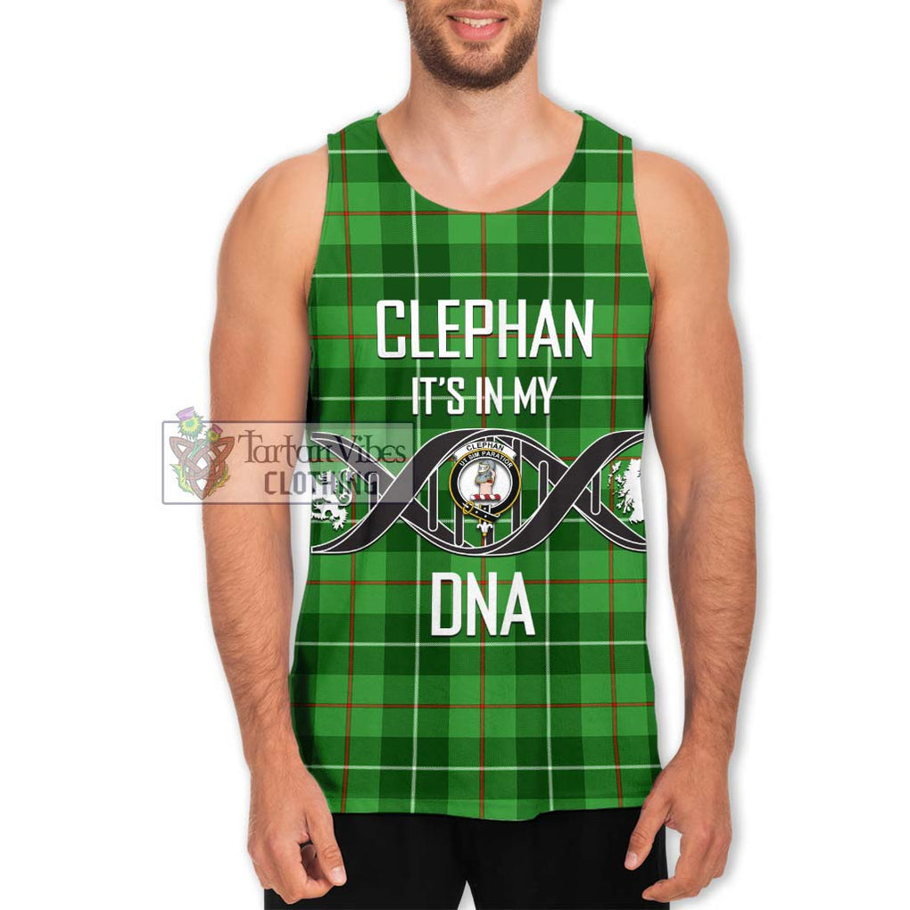 Clephane (Clephan) Tartan Men's Tank Top with Family Crest DNA In Me Style Men - Tartan Vibes Clothing