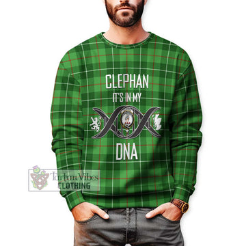 Clephane (Clephan) Tartan Sweatshirt with Family Crest DNA In Me Style Unisex - Tartanvibesclothing Shop
