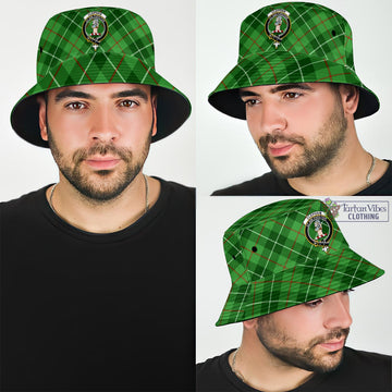 Clephane (Clephan) Tartan Bucket Hat with Family Crest Bucket Hat One Size - Tartan Vibes Clothing