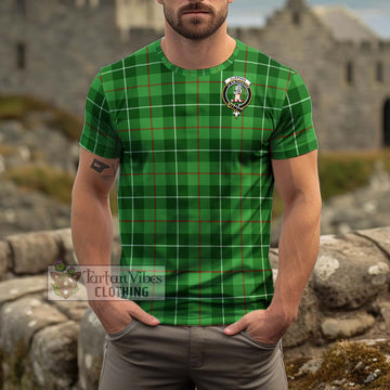 Clephane (Clephan) Tartan Cotton T-Shirt with Family Crest Men's Shirt - Tartanvibesclothing Shop