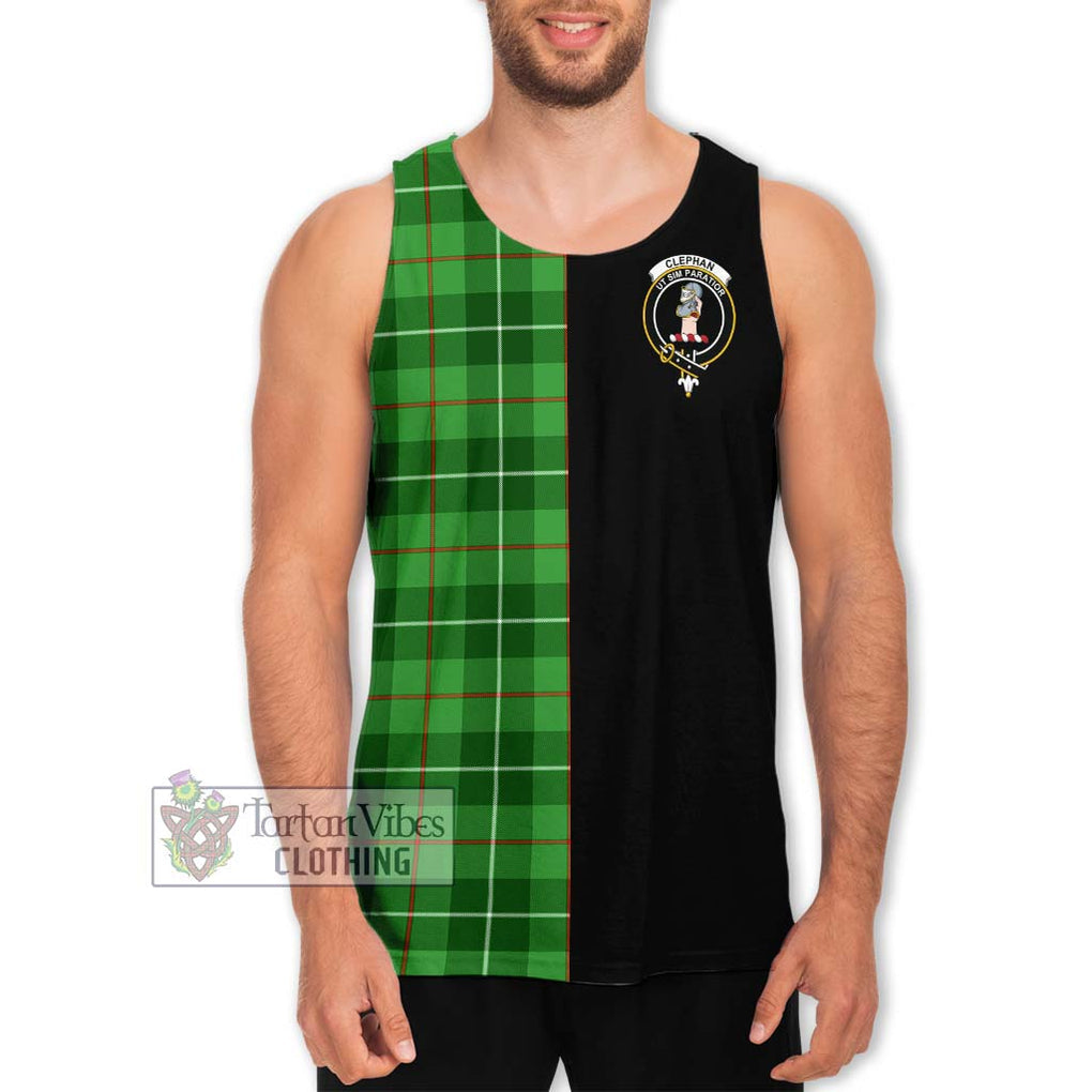 Clephane (Clephan) Tartan Men's Tank Top with Family Crest and Half Of Me Style Men - Tartan Vibes Clothing