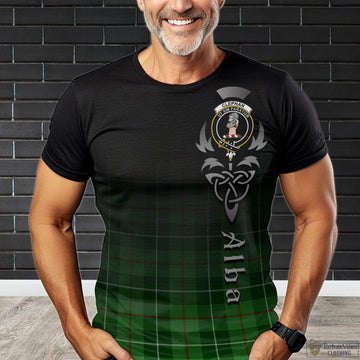 Clephan Tartan T-Shirt Featuring Alba Gu Brath Family Crest Celtic Inspired