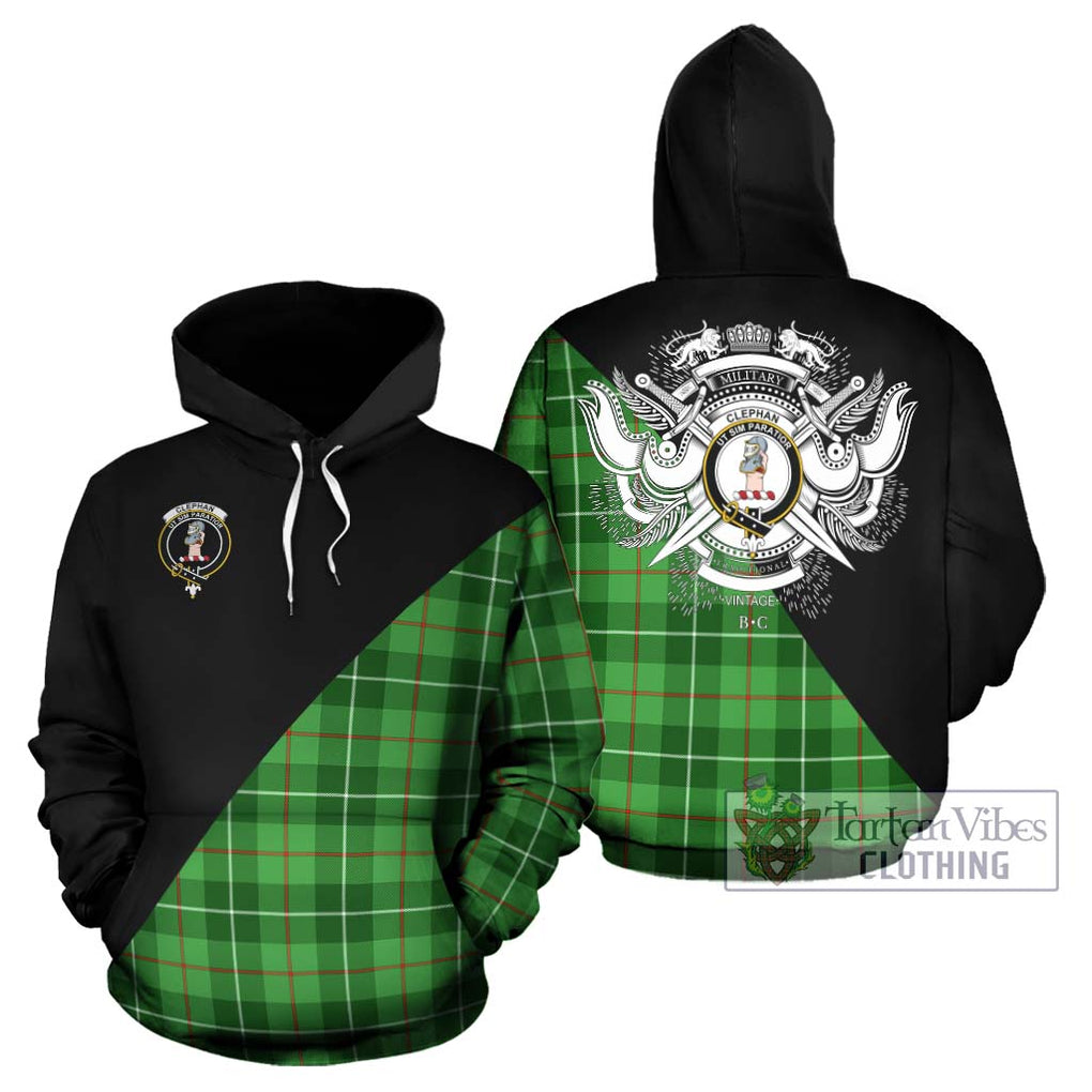 Clephane (Clephan) Tartan Hoodie with Family Crest and Military Logo Style Zip Hoodie - Tartan Vibes Clothing