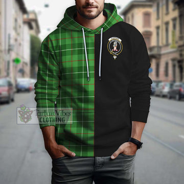 Clephane (Clephan) Tartan Hoodie with Family Crest and Half Of Me Style Zip Hoodie - Tartan Vibes Clothing