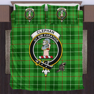 Clephan Tartan Bedding Set with Family Crest