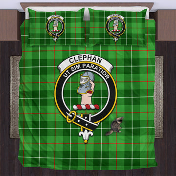 Clephane (Clephan) Tartan Bedding Set with Family Crest US Bedding Set - Tartan Vibes Clothing
