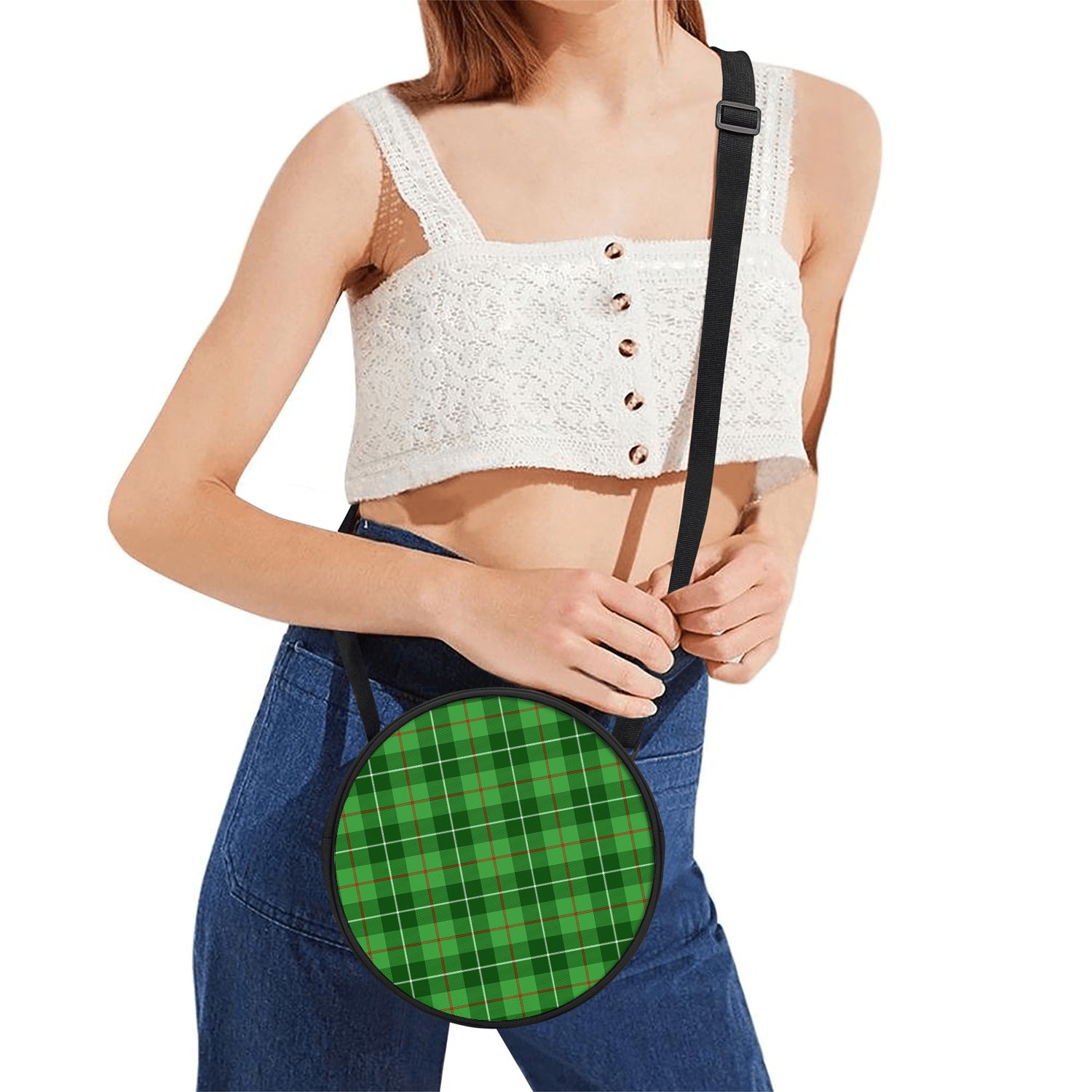 Clephane (Clephan) Tartan Round Satchel Bags One Size 9*9*2.7 inch - Tartan Vibes Clothing