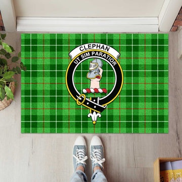 Clephane (Clephan) Tartan Rubber Doormat with Family Crest L 60*90cm - Tartan Vibes Clothing