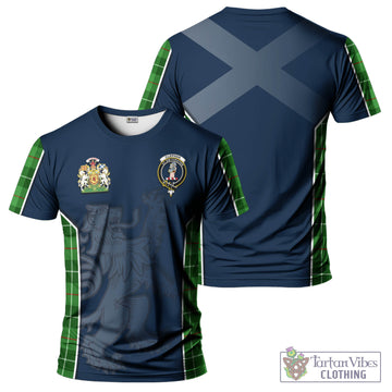 Clephan Tartan T-Shirt with Family Crest and Lion Rampant Vibes Sport Style
