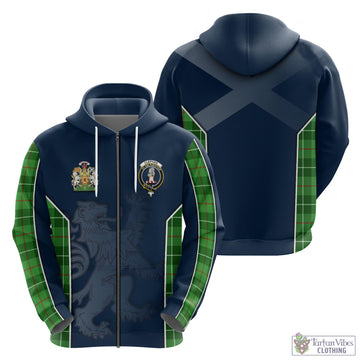 Clephan Tartan Hoodie with Family Crest and Lion Rampant Vibes Sport Style