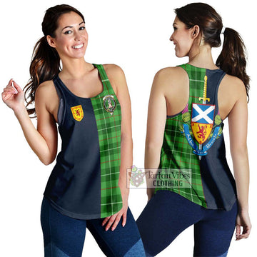 Tartan Vibes Clothing Clephan Tartan Women's Racerback Tanks with Scottish Lion Royal Arm Half Style