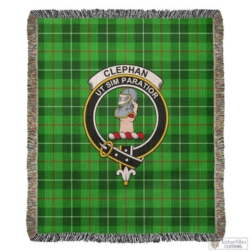 Clephan Tartan Woven Blanket with Family Crest