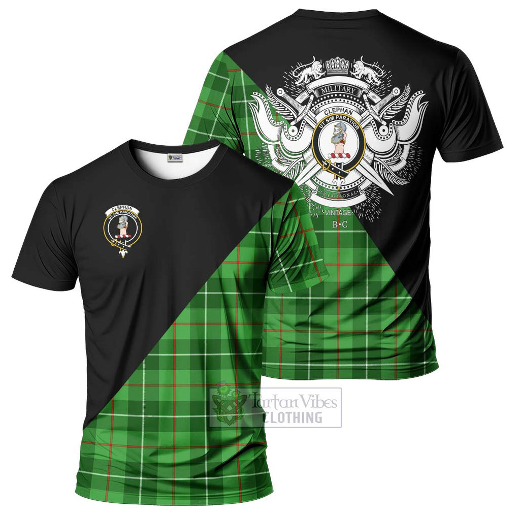 Clephane (Clephan) Tartan T-Shirt with Family Crest and Military Logo Style Kid's Shirt - Tartanvibesclothing Shop
