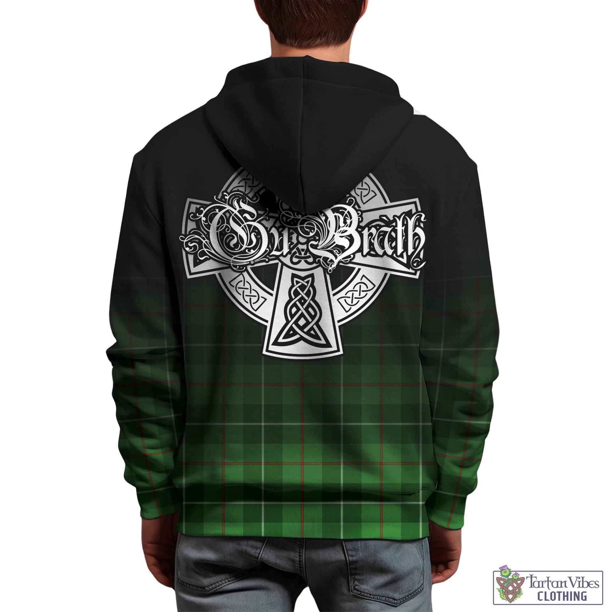 Tartan Vibes Clothing Clephan Tartan Hoodie Featuring Alba Gu Brath Family Crest Celtic Inspired
