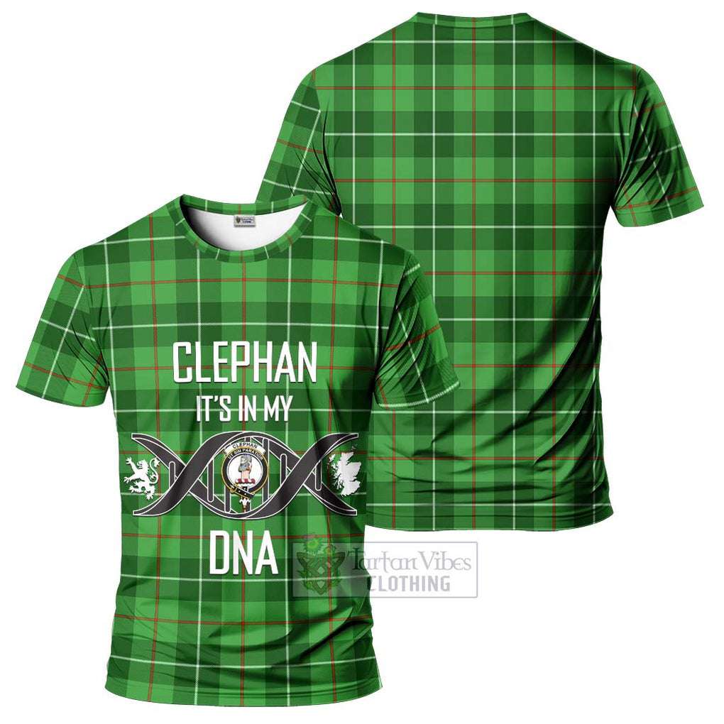 Clephane (Clephan) Tartan T-Shirt with Family Crest DNA In Me Style - Tartan Vibes Clothing