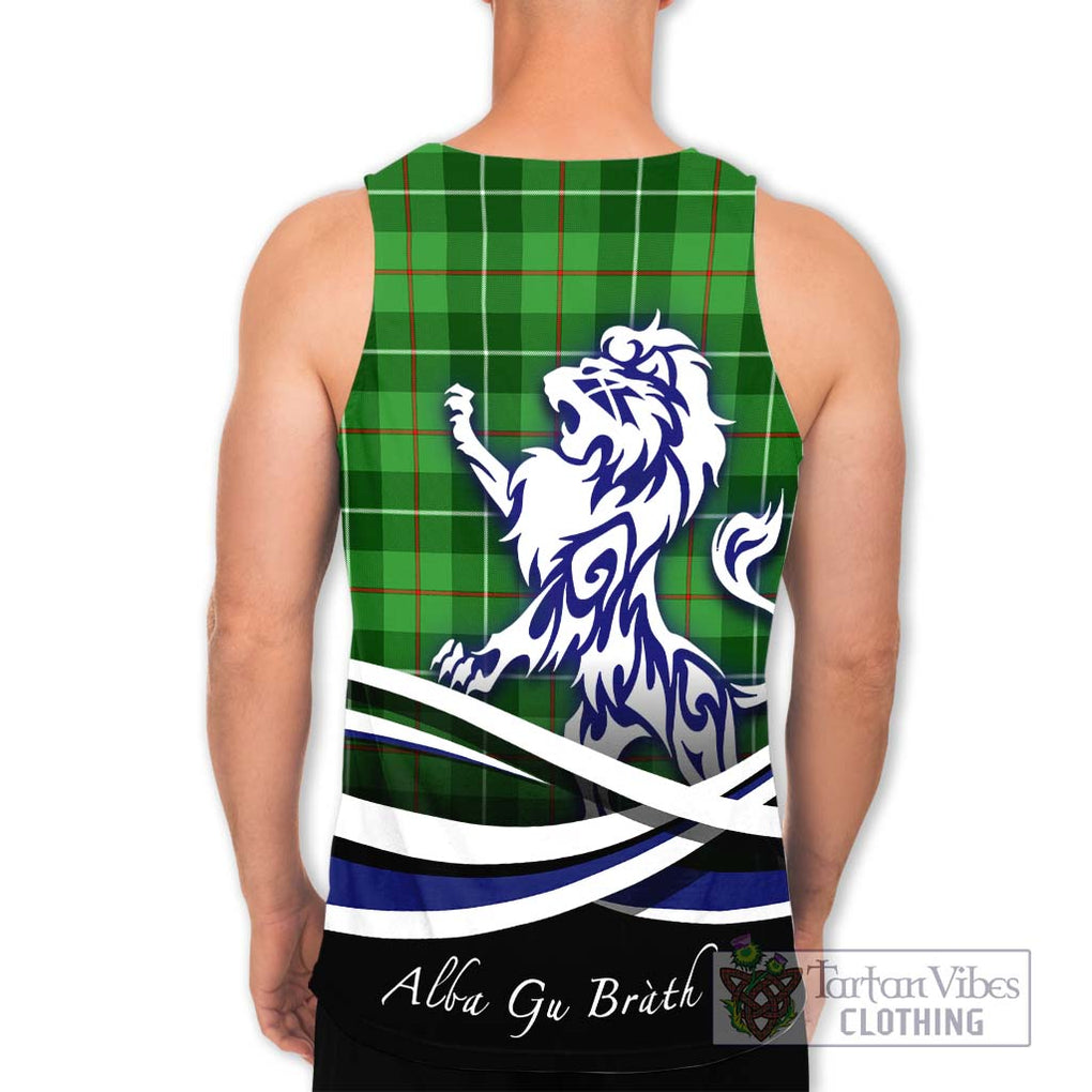 Clephane (Clephan) Tartan Men's Tank Top with Alba Gu Brath Regal Lion Emblem - Tartan Vibes Clothing
