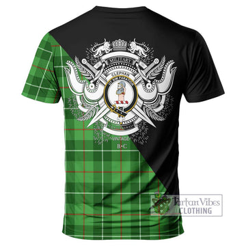 Clephane (Clephan) Tartan T-Shirt with Family Crest and Military Logo Style - Tartanvibesclothing Shop