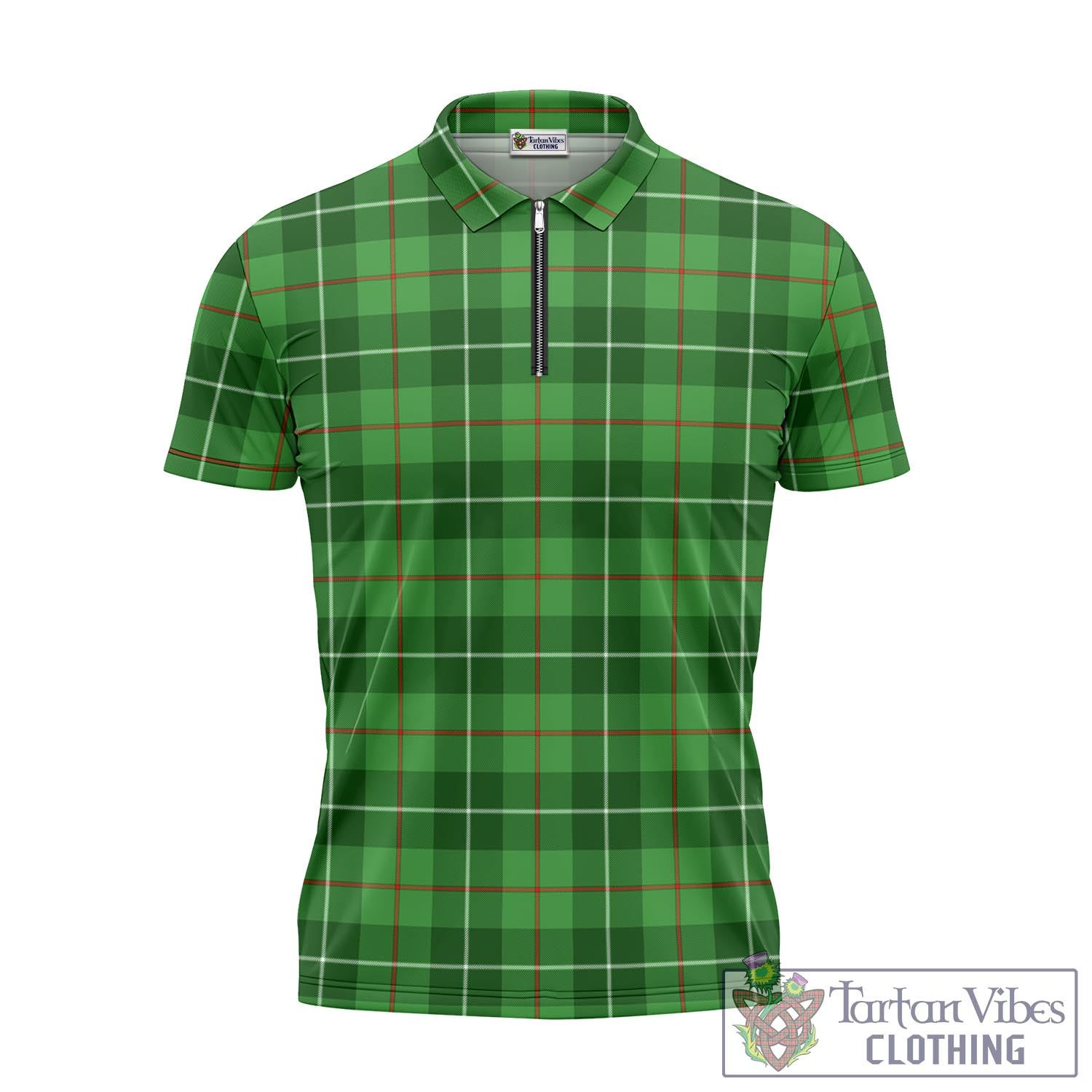 Tartan Vibes Clothing Clephan Tartan Zipper Polo Shirt