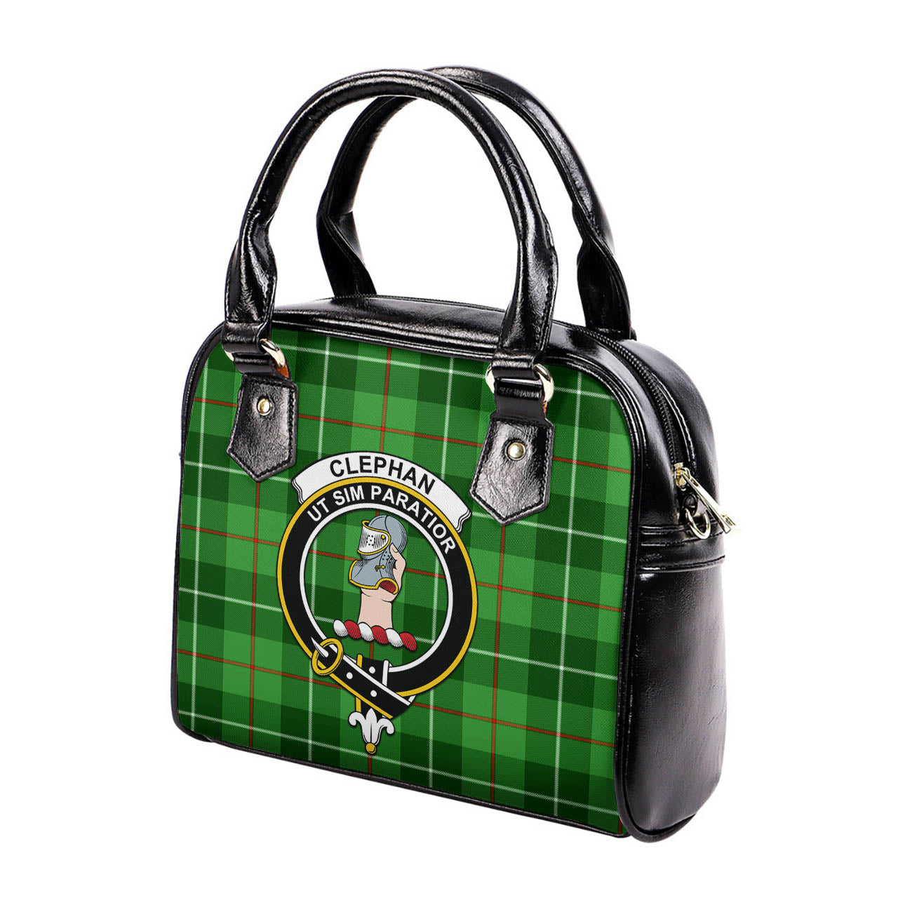 Clephan Tartan Shoulder Handbags with Family Crest - Tartanvibesclothing