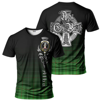 Clephan Tartan T-Shirt Featuring Alba Gu Brath Family Crest Celtic Inspired