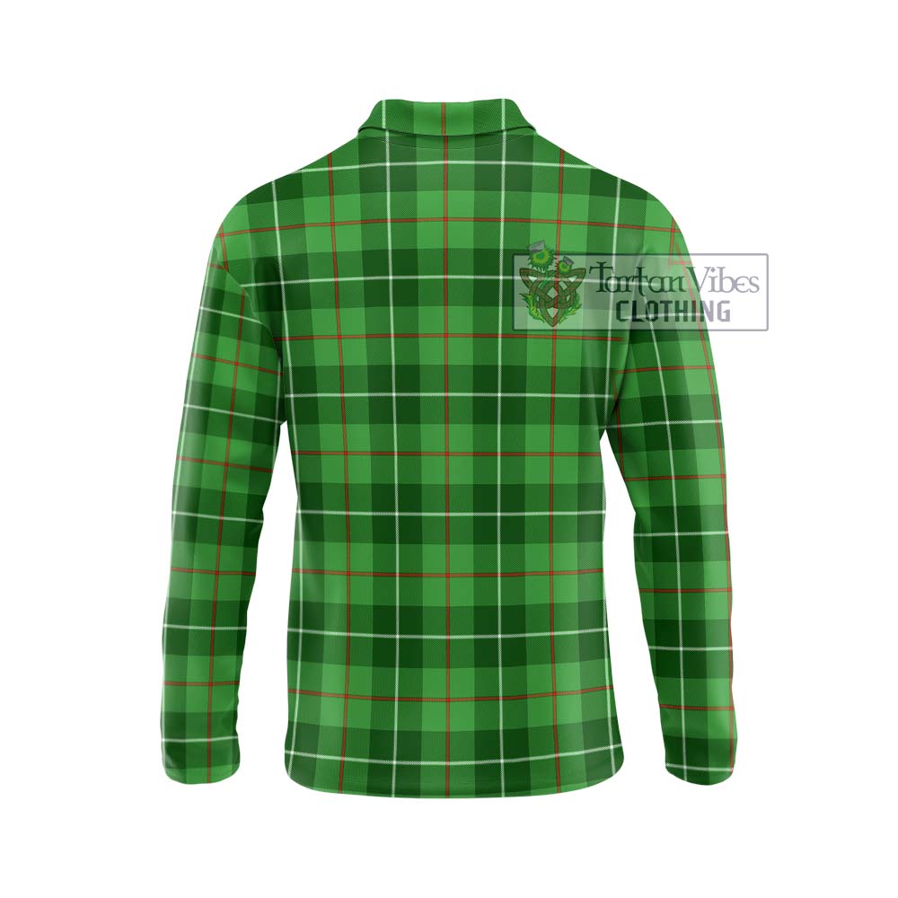 Clephane (Clephan) Tartan Long Sleeve Polo Shirt with Family Crest DNA In Me Style - Tartan Vibes Clothing