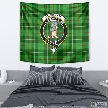 Tartan Vibes Clothing Clephan Tartan Tapestry Wall Hanging and Home Decor for Room with Family Crest