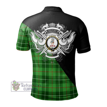 Clephane (Clephan) Tartan Polo Shirt with Family Crest and Military Logo Style - Tartan Vibes Clothing