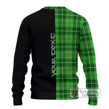 Clephane (Clephan) Tartan Ugly Sweater with Family Crest and Half Of Me Style - Tartan Vibes Clothing