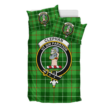 Clephan Tartan Bedding Set with Family Crest