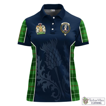 Clephan Tartan Women's Polo Shirt with Family Crest and Scottish Thistle Vibes Sport Style