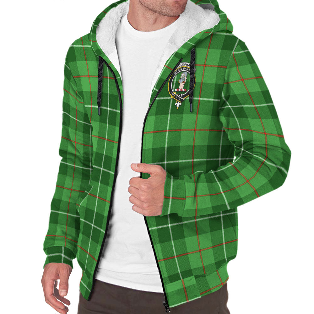 Clephane (Clephan) Tartan Sherpa Hoodie with Family Crest - Tartan Vibes Clothing