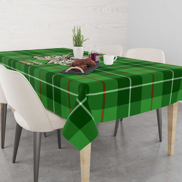 Clephan Tartan Tablecloth with Clan Crest and the Golden Sword of Courageous Legacy
