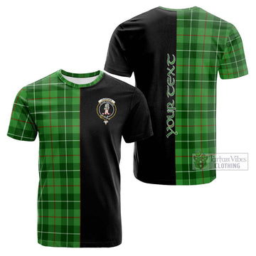 Tartan Vibes Clothing Clephan Tartan Cotton T-shirt with Family Crest and Half Of Me Style