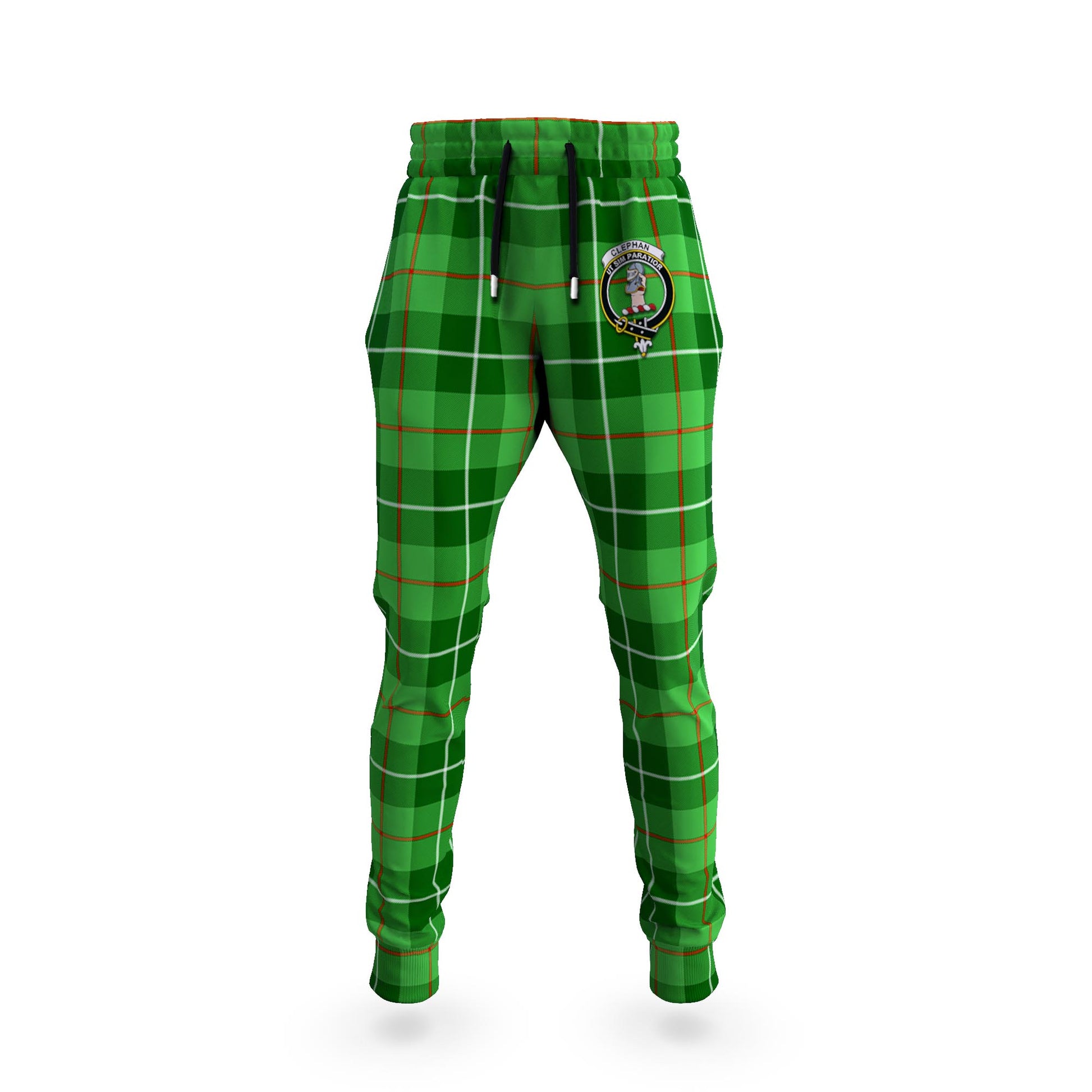 Clephane (Clephan) Tartan Joggers Pants with Family Crest 5XL - Tartan Vibes Clothing
