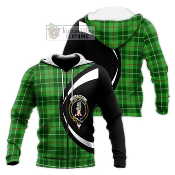 Clephane (Clephan) Tartan Knitted Hoodie with Family Crest Circle Style Unisex Knitted Zip Hoodie - Tartan Vibes Clothing